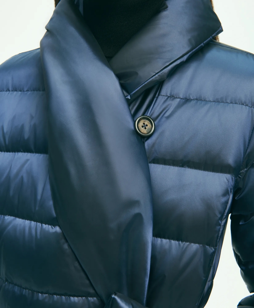 Down Water-Resistant Belted Puffer Coat, image 3