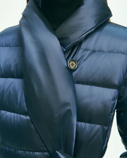 Down Water-Resistant Belted Puffer Coat, image 3
