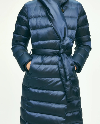 Down Water-Resistant Belted Puffer Coat, image 4