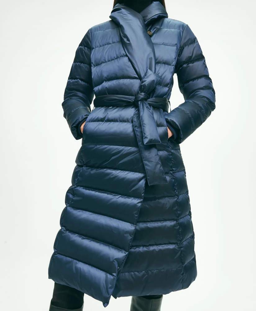 Down Water-Resistant Belted Puffer Coat, image 5