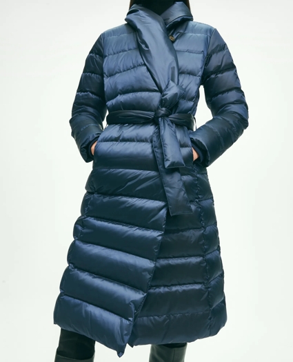 Down Water-Resistant Belted Puffer Coat, image 5