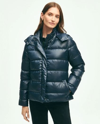 Down Hooded Puffer Coat, image 1