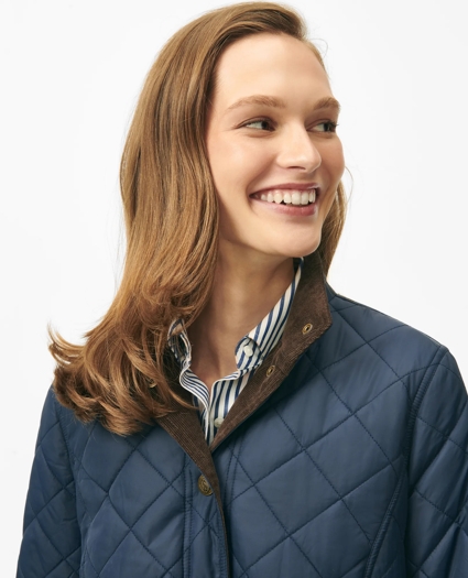 Belted Military-Inspired Quilted Jacket in Nylon, image 4