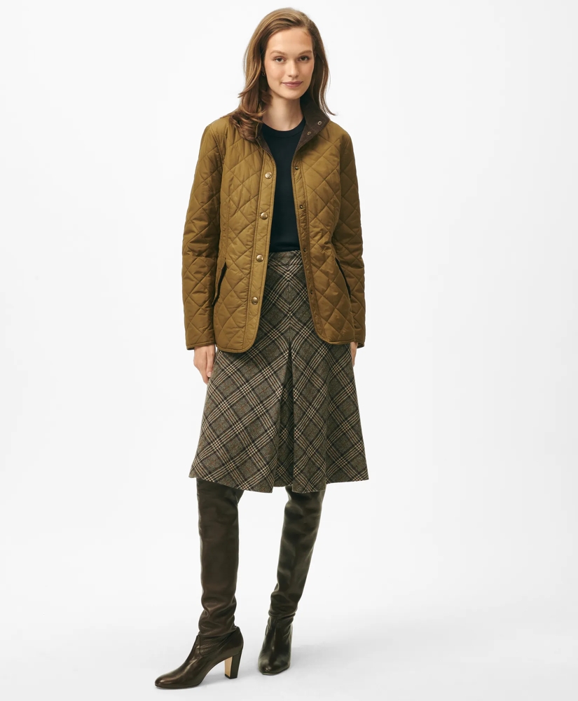 Belted Military-Inspired Quilted Jacket in Nylon, image 3