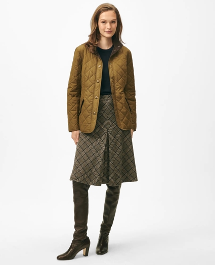 Belted Military-Inspired Quilted Jacket in Nylon, image 3