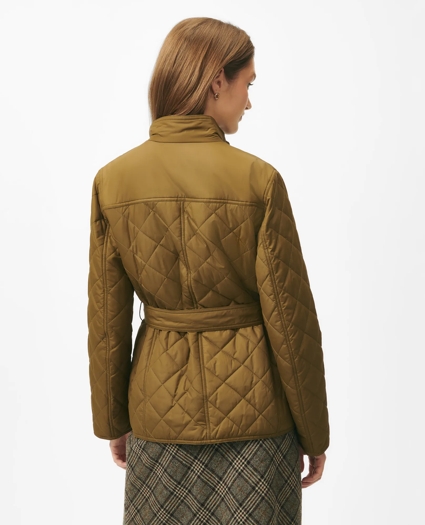 Belted Military-Inspired Quilted Jacket in Nylon, image 6
