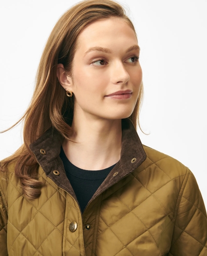 Belted Military-Inspired Quilted Jacket in Nylon, image 7