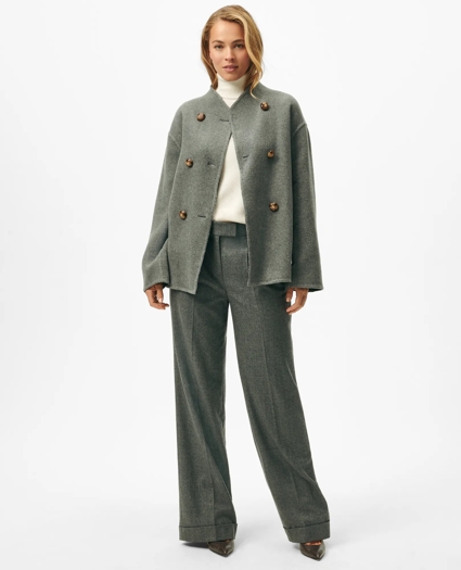 Relaxed Double-Breasted Jacket in Double-Faced Wool, image 1