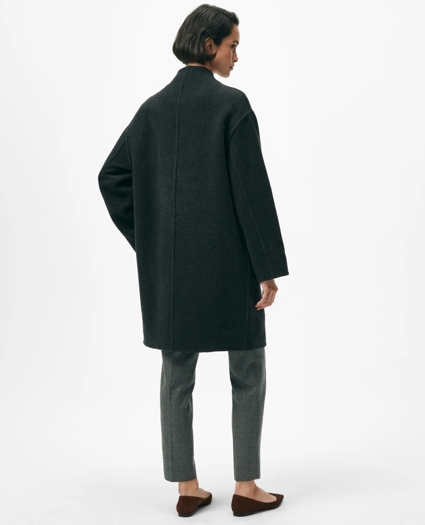 Reversible Single-Button Coat in Wool Blend, image 4