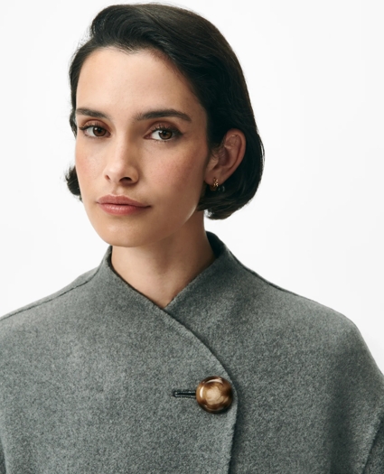 Reversible Single-Button Coat in Wool Blend, image 5
