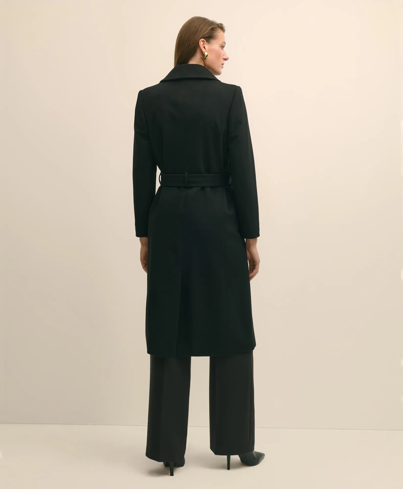 Notch Collar Coat in Water-Repellent Brushed-Twill Wool, image 4