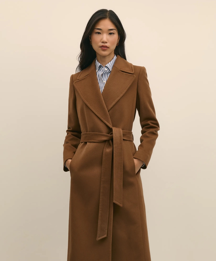 Notch Collar Coat in Water-Repellent Brushed-Twill Wool, image 2
