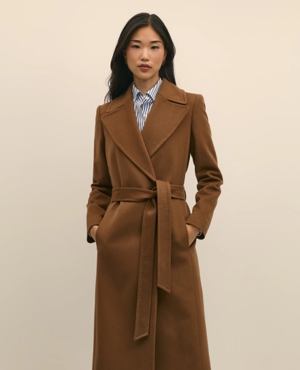 Notch Collar Coat in Water-Repellent Brushed-Twill Wool, image 2