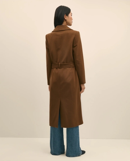 Notch Collar Coat in Water-Repellent Brushed-Twill Wool, image 4