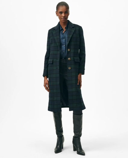 Black Watch Dress Coat in Wool Blend, image 1