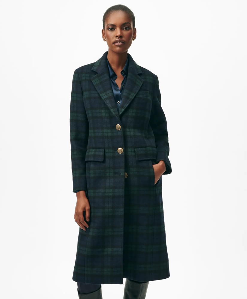 Black Watch Dress Coat in Wool Blend, image 2