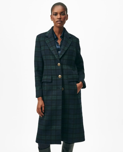 Black Watch Dress Coat in Wool Blend, image 2