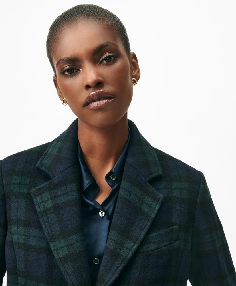 Black Watch Dress Coat in Wool Blend, image 4