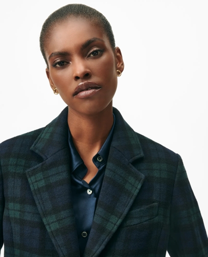 Black Watch Dress Coat in Wool Blend, image 4
