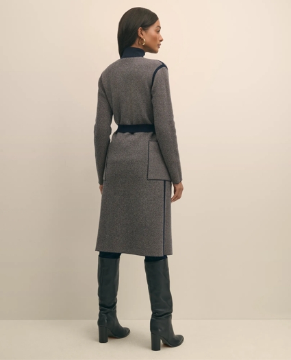 Merino Wool-Cashmere Belted Reversible Sweater Jacket, image 5