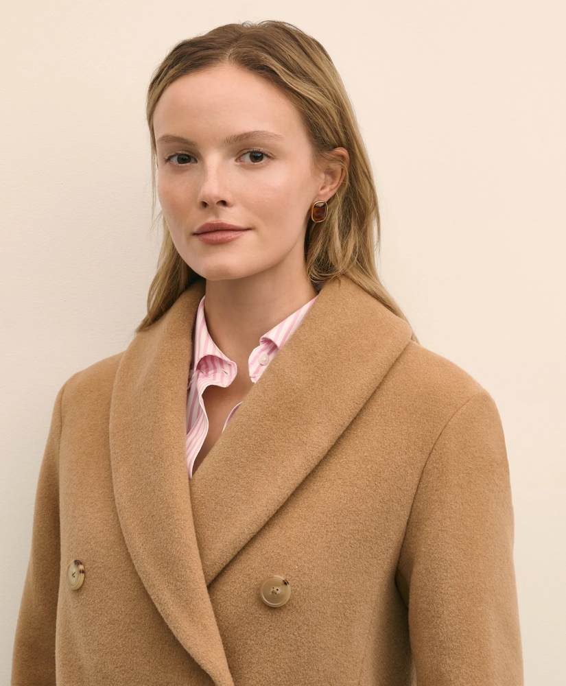 Wool Oversized Shawl Collar Coat, image 2