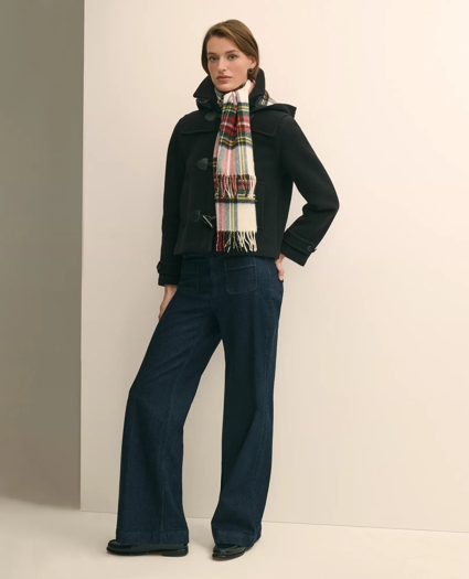 Cropped Wool Toggle Coat With Removable Hood, image 2