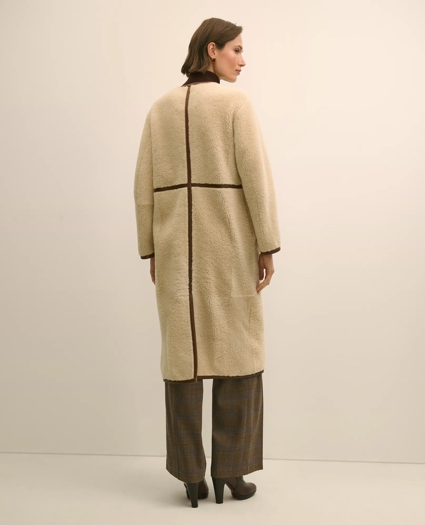 Double-Breasted Shearling Coat, image 4