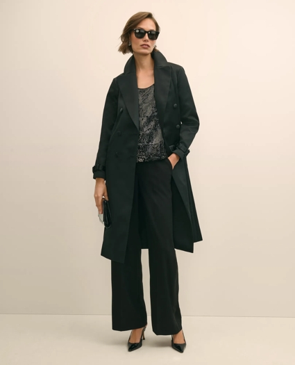 Taffeta Belted Trench Coat, image 1