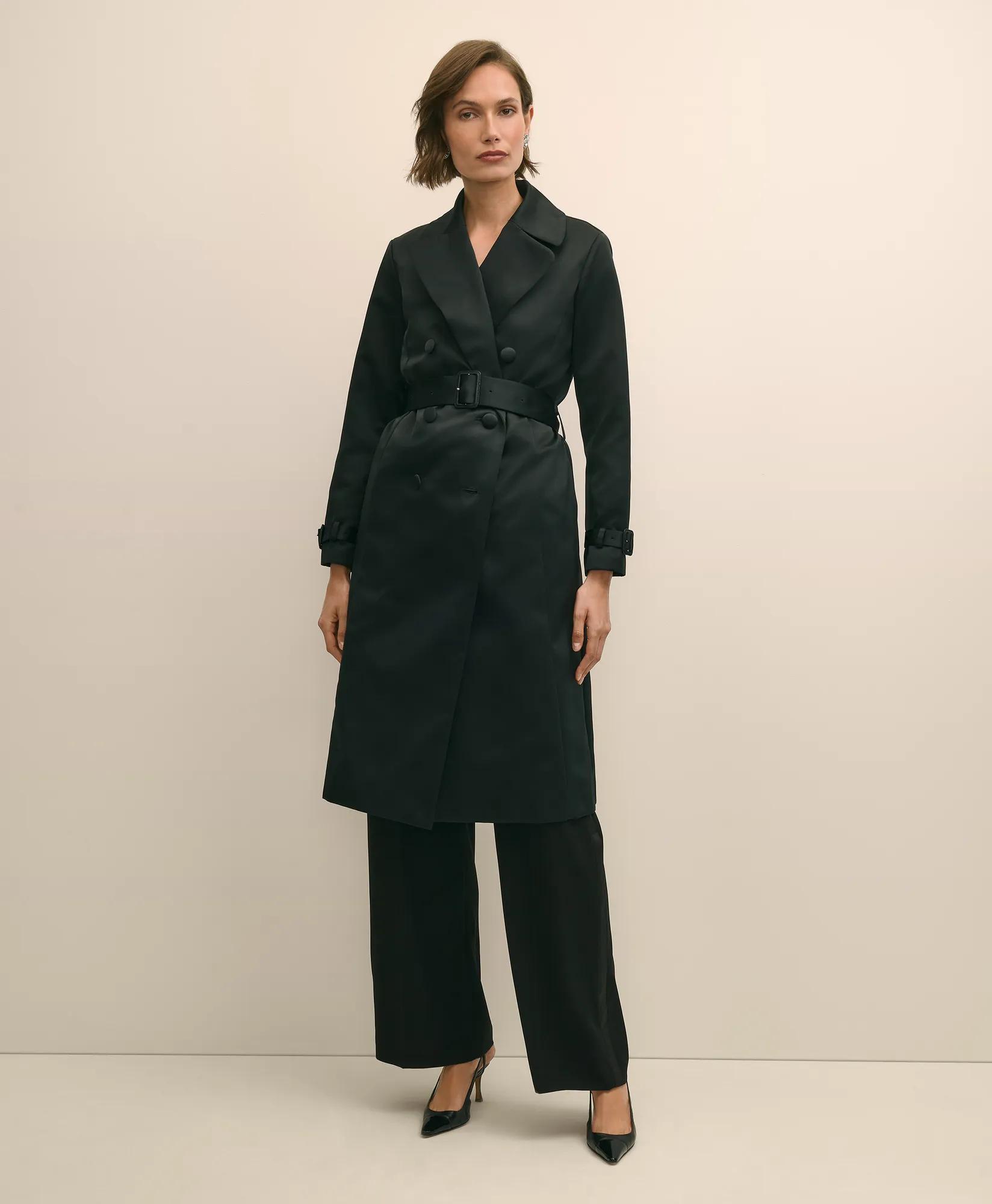 Taffeta Belted Trench Coat secondary