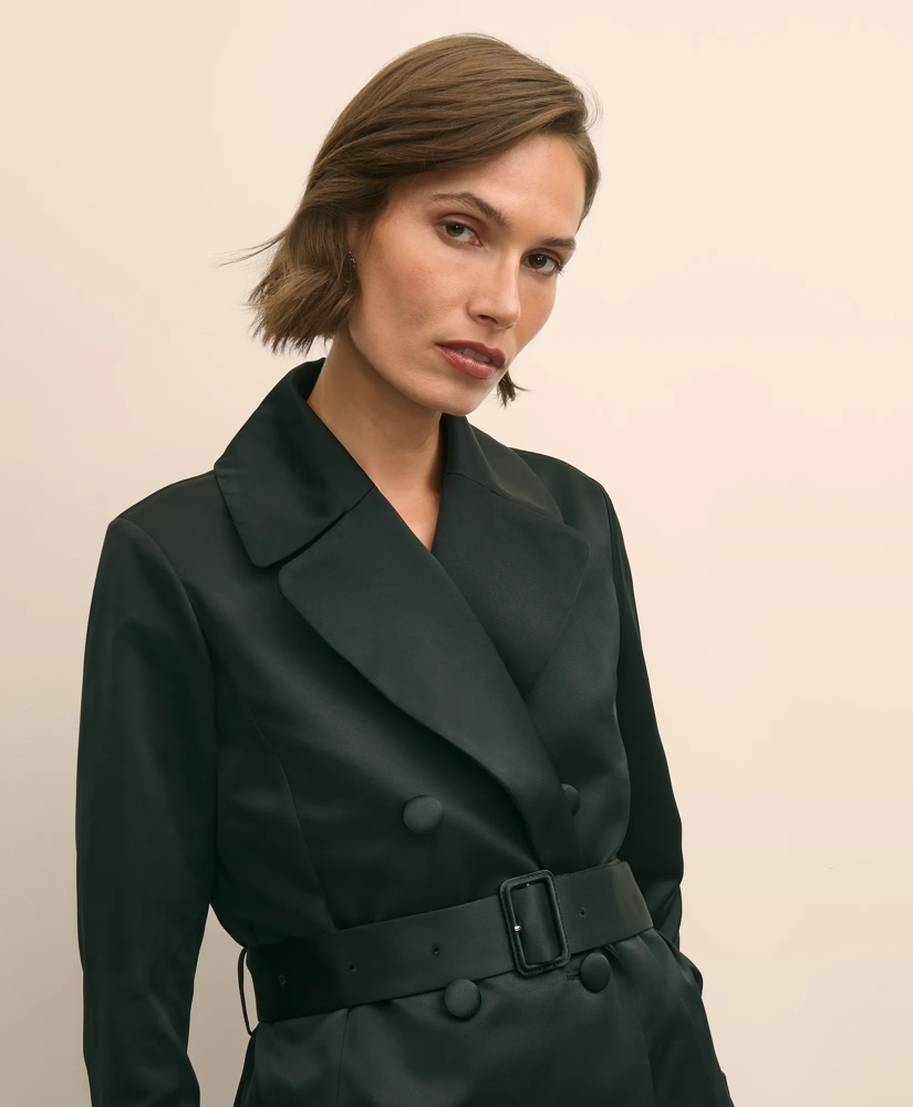 Taffeta Belted Trench Coat, image 3