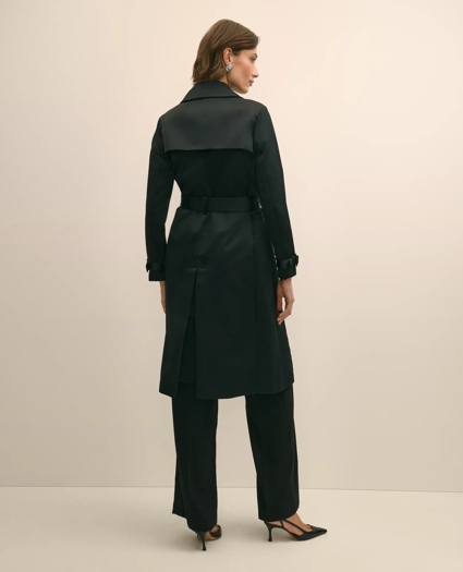 Taffeta Belted Trench Coat, image 4