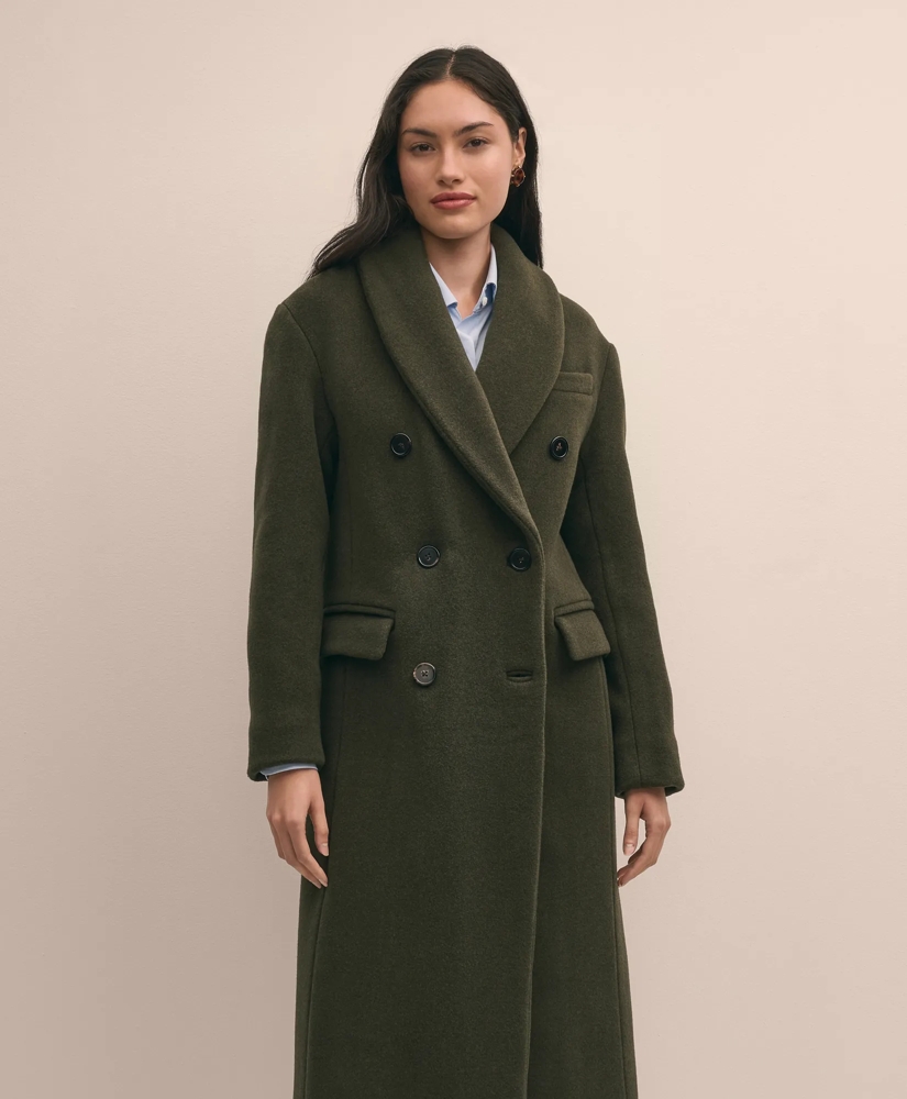 Double-Faced Wool Shawl-Collar Coat, image 4