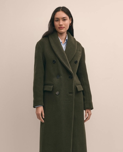 Double-Faced Wool Shawl-Collar Coat, image 4