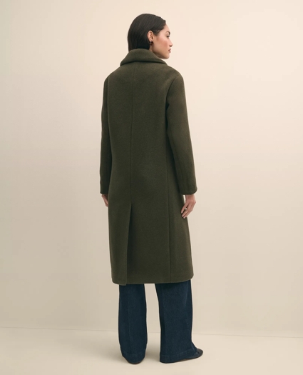 Double-Faced Wool Shawl-Collar Coat, image 5