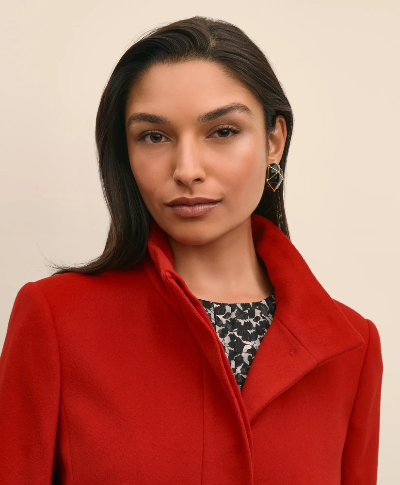 Brushed Wool Coat with Throat Latch, image 2