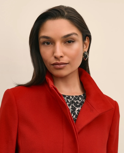 Brushed Wool Coat with Throat Latch, image 2