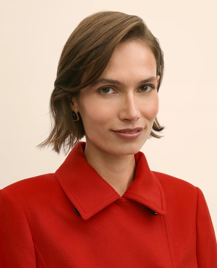 Brushed Wool Coat with Throat Latch, image 3