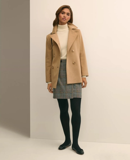 Brushed Wool Coat with Throat Latch, image 1