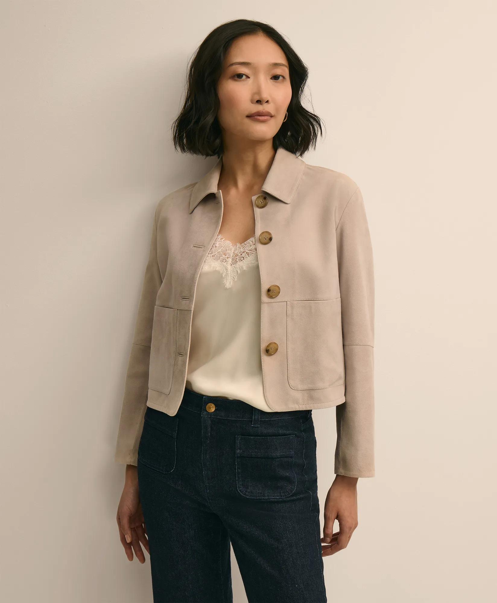 Suede Cropped Jacket primary