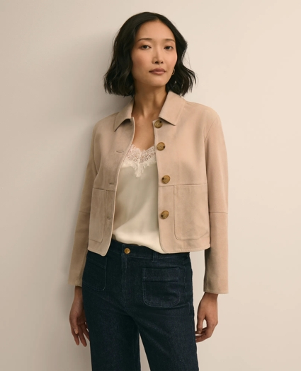 Suede Cropped Jacket, image 1