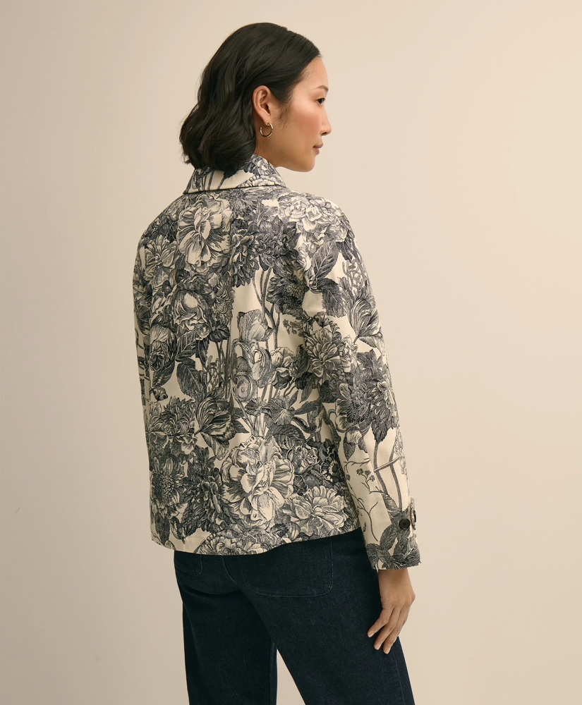 Relaxed Cotton Twill Floral Jacket, image 4