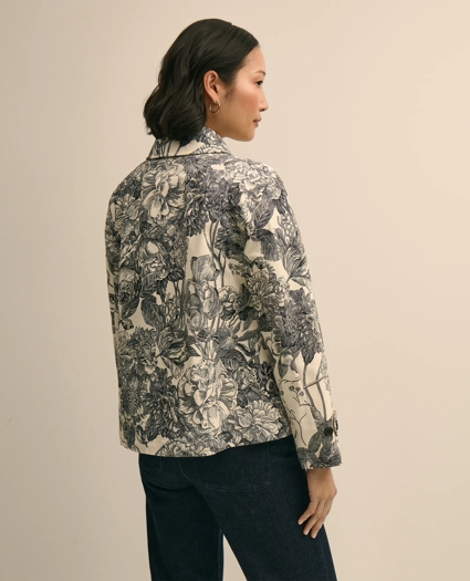 Relaxed Cotton Twill Floral Jacket, image 4