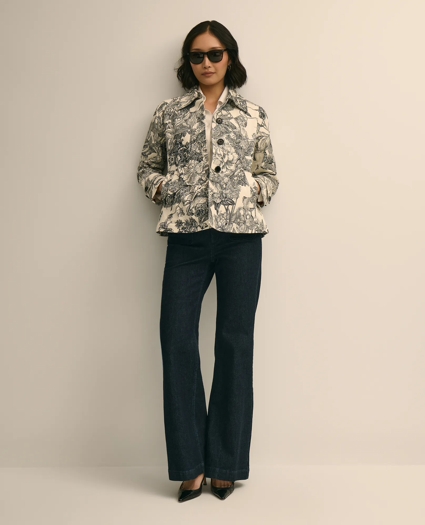 Relaxed Cotton Twill Floral Jacket, image 5