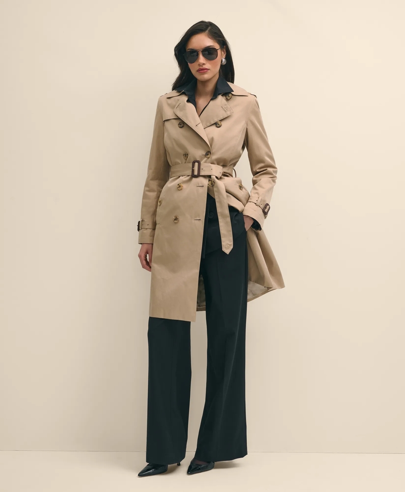 Supima&reg; Cotton Water-Repellent Trench Coat with Zip-Out Lining, image 2