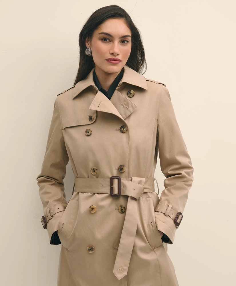 Supima&reg; Cotton Water-Repellent Trench Coat with Zip-Out Lining, image 3