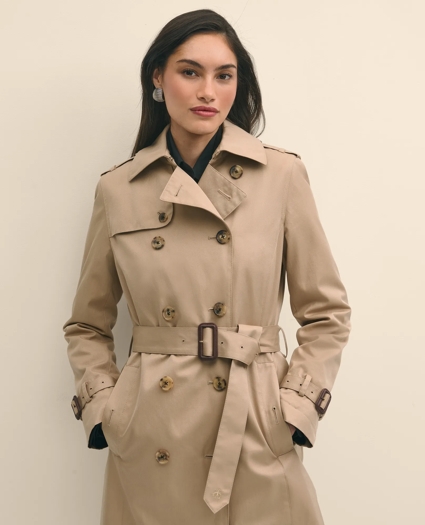 Supima&reg; Cotton Water-Repellent Trench Coat with Zip-Out Lining, image 3