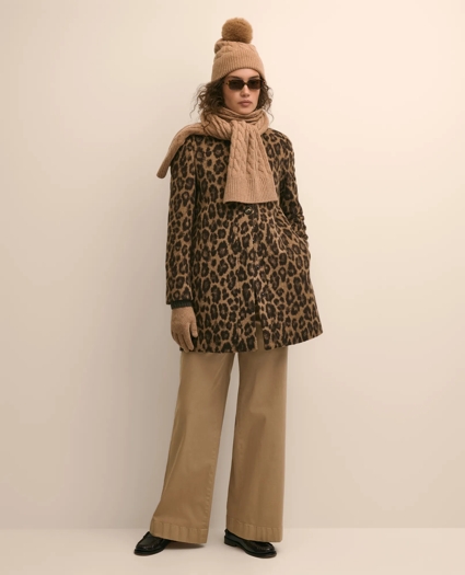 Wool Jacquard Leopard Motif Jacket, image 1