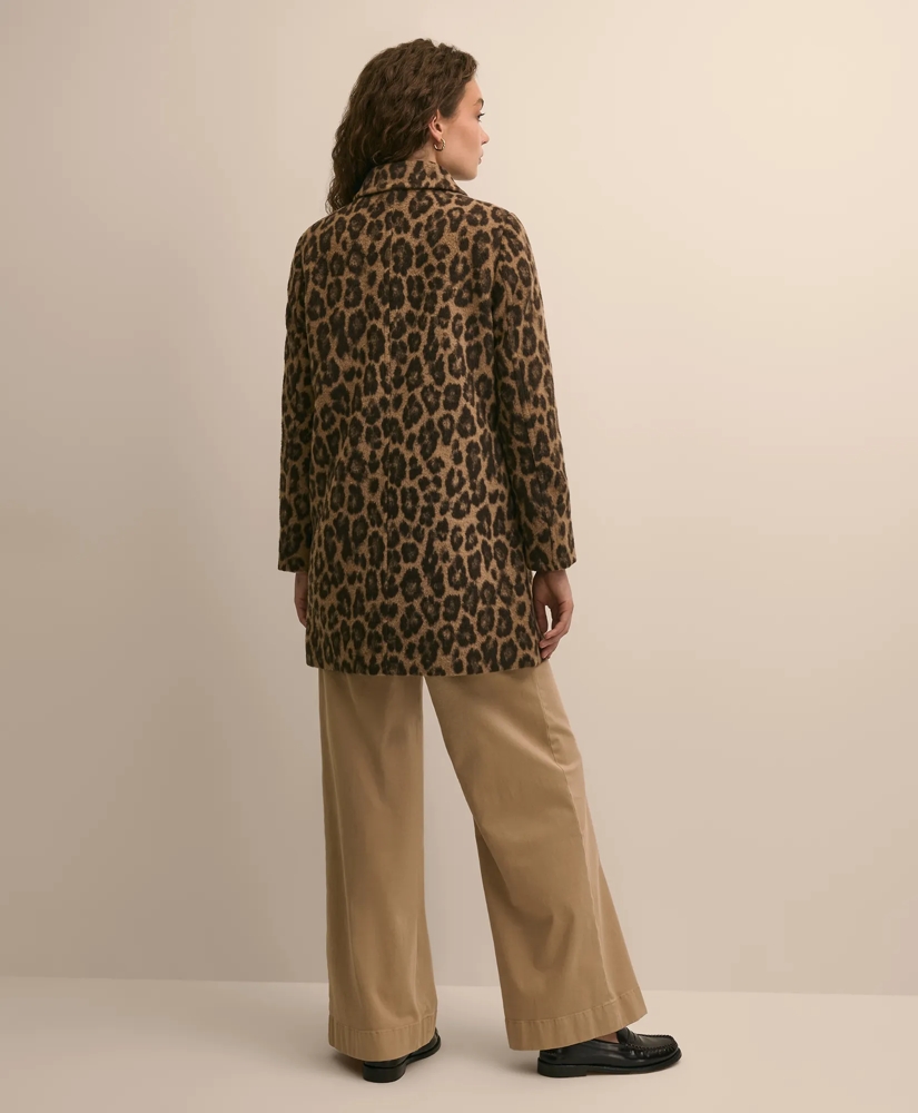 Wool Jacquard Leopard Motif Jacket, image 3