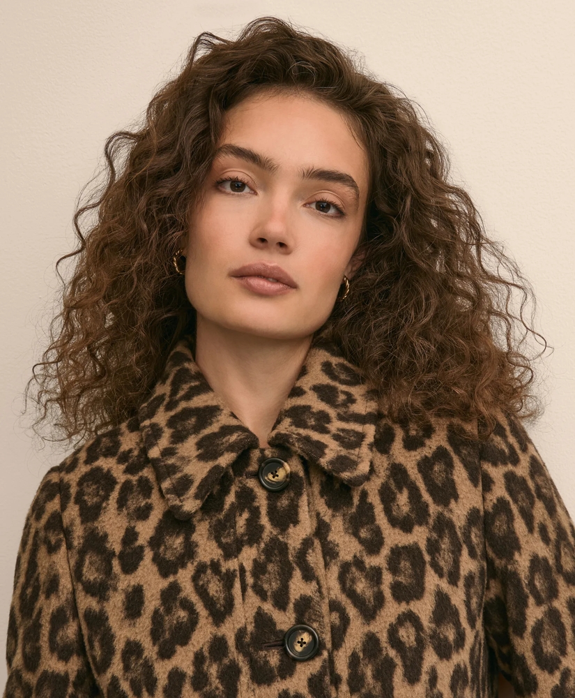 Wool Jacquard Leopard Motif Jacket, image 3