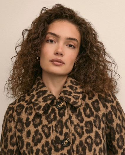 Wool Jacquard Leopard Motif Jacket, image 3